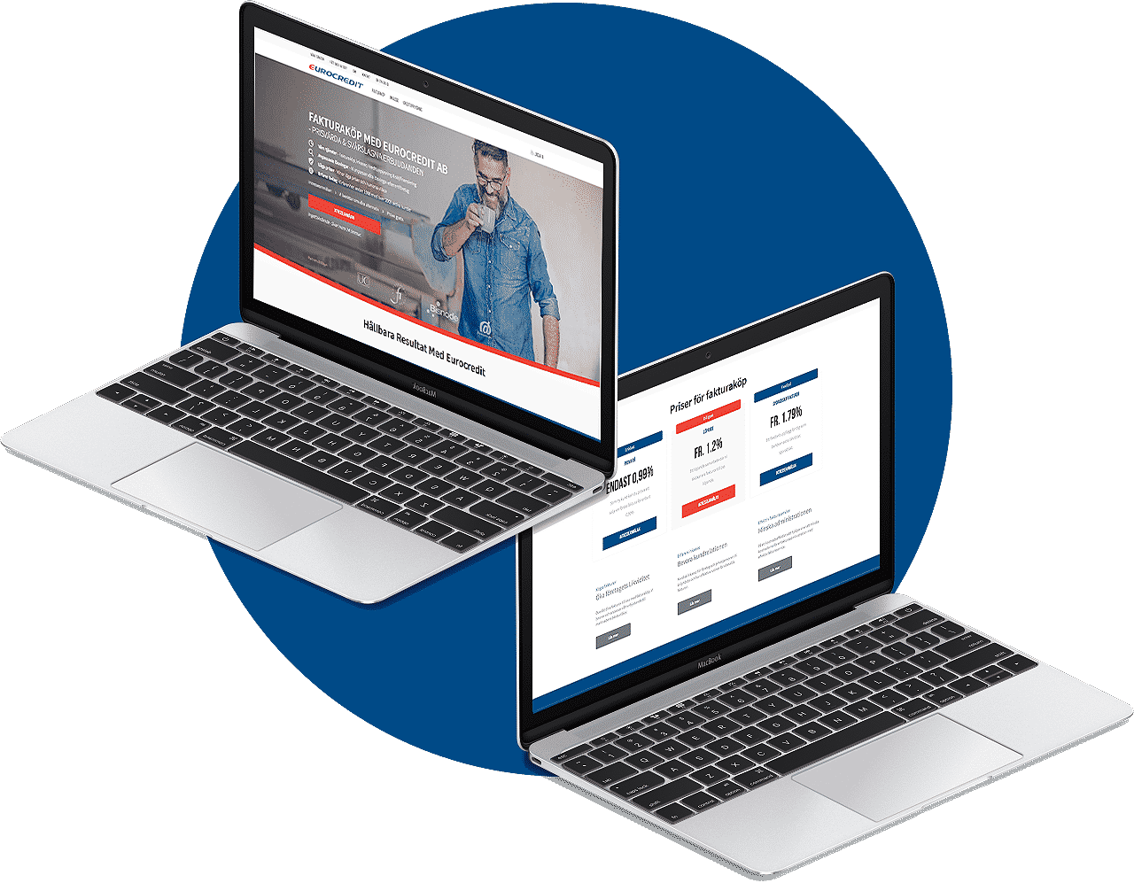 Eurocredit design av hemsida